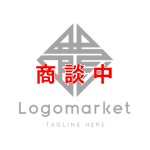龍と家紋と文字紋のロゴ