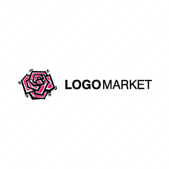ポップアートと薔薇とバラのロゴ