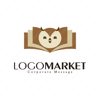 フクロウとミミズクと本のロゴ
