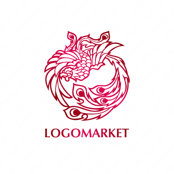 朱雀とフェニックスと火の鳥のロゴ