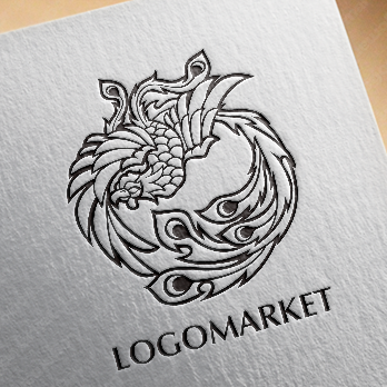 朱雀とフェニックスと火の鳥のロゴ