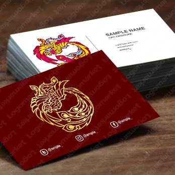 朱雀とフェニックスと火の鳥のロゴ