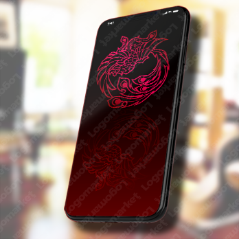 朱雀とフェニックスと火の鳥のロゴ