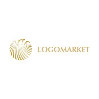 鷲とイーグルと上昇のロゴ