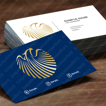 鷲とイーグルと上昇のロゴ