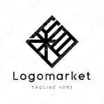 彩と家紋と文字紋のロゴ