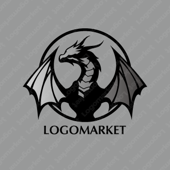 竜とドラゴンと翼のロゴ