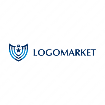 盾と鷹と翼のロゴ