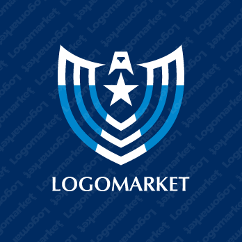 盾と鷹と翼のロゴ