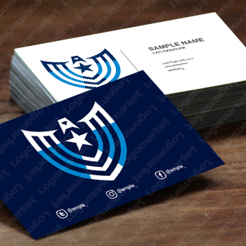 盾と鷹と翼のロゴ