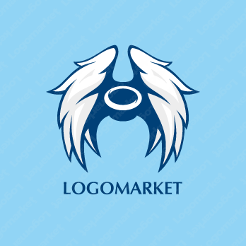 天使と羽と翼のロゴ