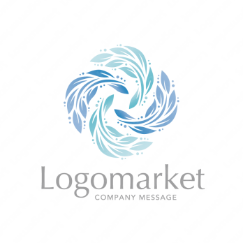 ナチュラルと美しさと幸福感のロゴ