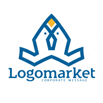 家とジャンプとキャラクターのロゴ