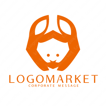 挨拶と会釈とキャラクターのロゴ