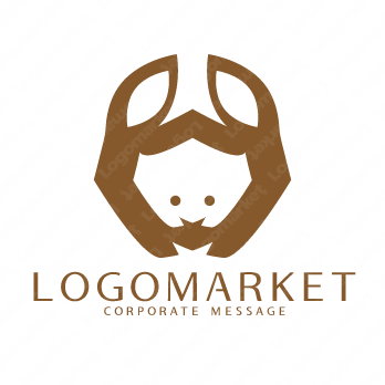 挨拶と会釈とキャラクターのロゴ