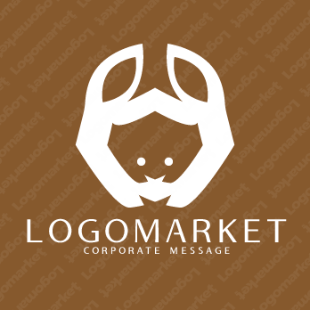 挨拶と会釈とキャラクターのロゴ