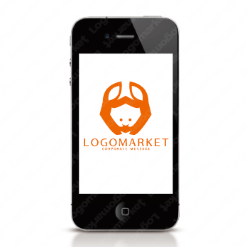 挨拶と会釈とキャラクターのロゴ