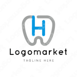 Hとhと歯のロゴ