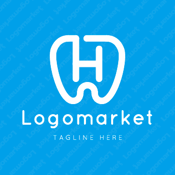 Hとhと歯のロゴ