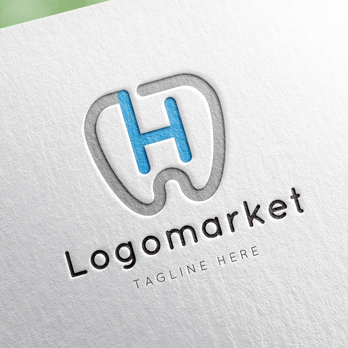 Hとhと歯のロゴ