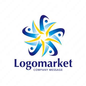 人と星と協調のロゴ