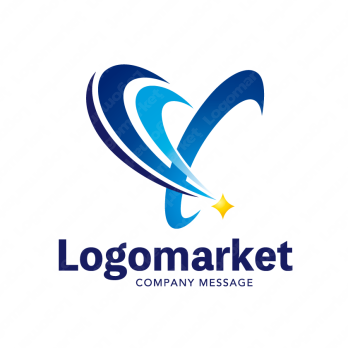 Yと流れ星と飛躍のロゴ