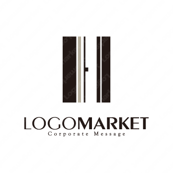 Hとシンプルモダンと高級感のロゴ