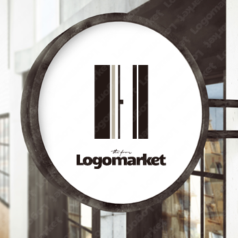 Hとシンプルモダンと高級感のロゴ