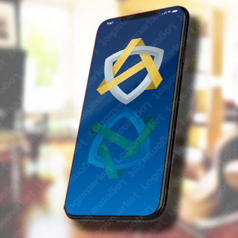 盾と三角とAのロゴ