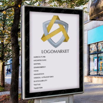 盾と三角とAのロゴ