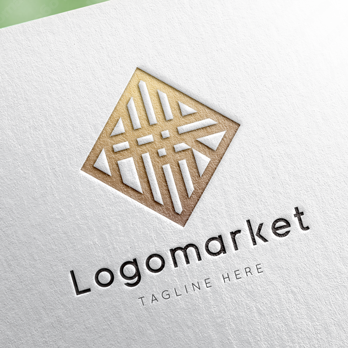 勝と家紋と文字紋のロゴ