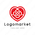 水引とハートと和風のロゴ