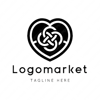 水引とハートと和風のロゴ