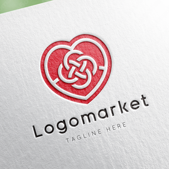 水引とハートと和風のロゴ