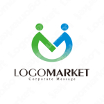 人と助け合いと信頼関係のロゴ