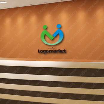 人と助け合いと信頼関係のロゴ