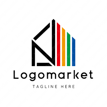 Nと虹と家のロゴ