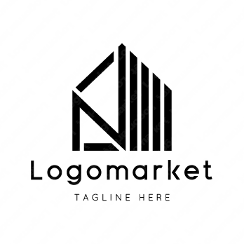 Nと虹と家のロゴ