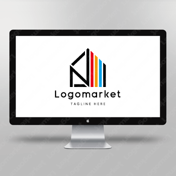 Nと虹と家のロゴ