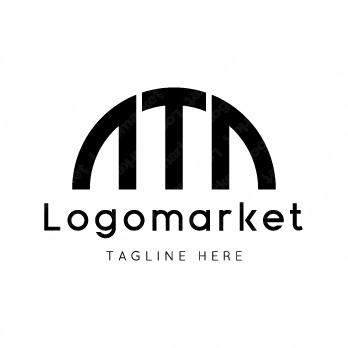 Tと橋とアーチ橋のロゴ