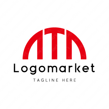 Tと橋とアーチ橋のロゴ