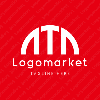 Tと橋とアーチ橋のロゴ