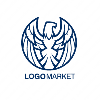 鷹と翼と鳥のロゴ