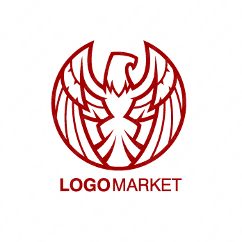 鷹と翼と鳥のロゴ