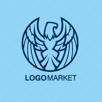 鷹と翼と鳥のロゴ