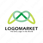 循環とハートとつながりのロゴ