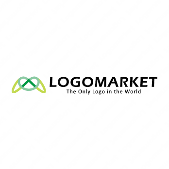 循環とハートとつながりのロゴ