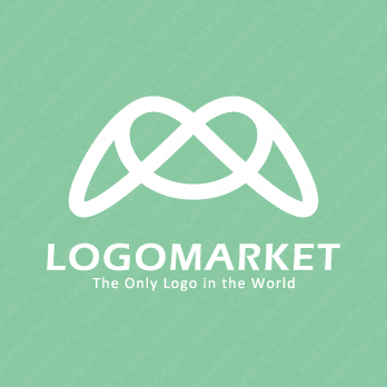 循環とハートとつながりのロゴ