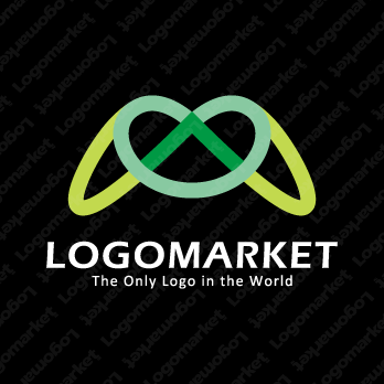 循環とハートとつながりのロゴ