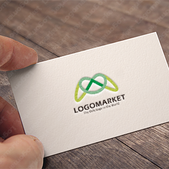 循環とハートとつながりのロゴ